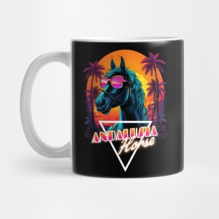 Retro Wave Andalusia Horse Vibes Mug